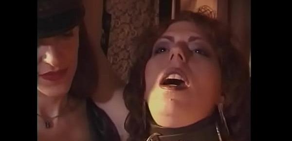  Lustful redhead bitch ties up two scared chicks in the basement and pours wax on their beautiful tits